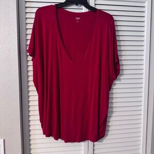 Express Red V-neck shirt